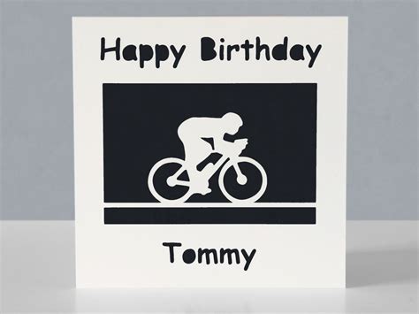 Personalised Cyclist Birthday Card For Cycling Fan Etsy