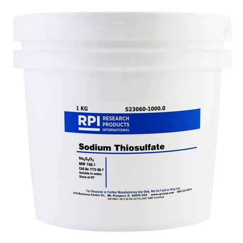 S23060 10000 Sodium Thiosulfate 1 Kilogram