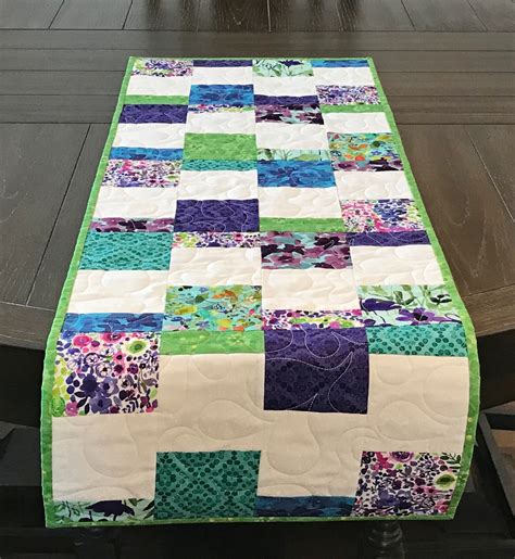 Dancing Squares PDF Table Runner Pattern Easy Charm Square Etsy