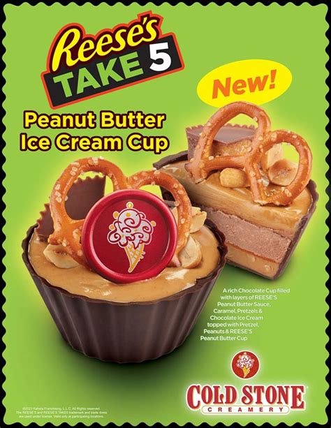 Cold Stone Creamery New Creations Made With Reeses Peanut Butter Cup