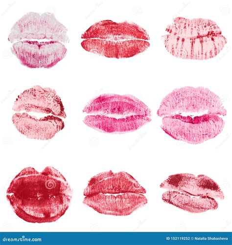 Lipstick Kiss Isolated On White Background Stock Photo Image Of