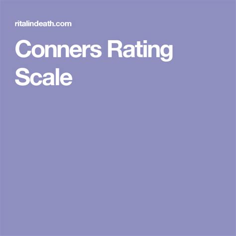 Printable Conners Teacher Rating Scale