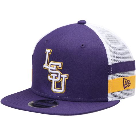 New Era Lsu Tigers Purple Striped Side Lineup 9fifty Snapback Hat