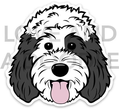 Download Happy Dood Sticker Bernedoodle Stickers Clipartkey