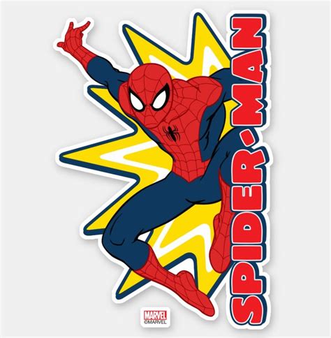 Spider Man Callout Graphic Sticker Zazzle Spiderman Spiderman