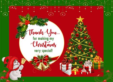 Special Thank You For Christmas Free Thank You ECards Greeting