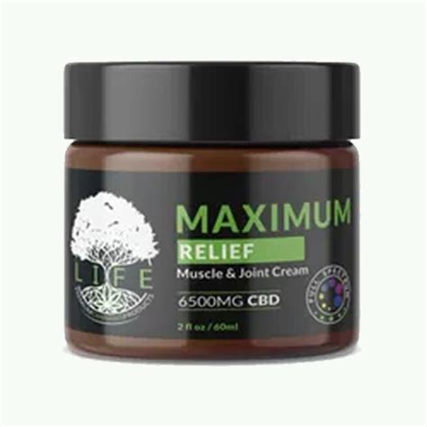 Muscle And Joint Cream 6500mg Cbd Full Spectrum 2oz Jar Life