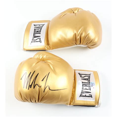 Mike Tyson Signed Everlast Golden Boxing Gloves (JSA & Tyson ...