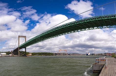 Wide Angle View Of Alvsborgs Bridge Gothenburg In Sweden Editorial