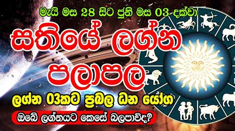 Sathiye Lagna Palapala 2023 May 28th to june 03th සතය ලගන පලපල