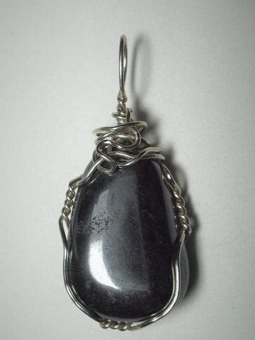 Hematite Pendant Wire Wrapped .925 Sterling Silver – Jemel