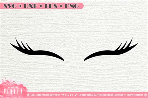 Eyelashes Svg Dxf Eps Png Cutting File 127763 Svgs Design Bundles