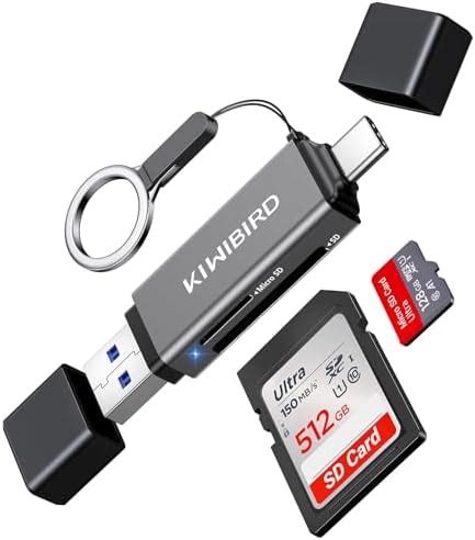 KiWiBiRD USB C SD Card Reader Micro SD To Type C OTG Adapter For SDHC