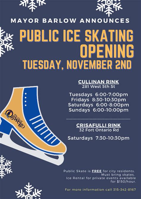 Mayor Barlow Announces Opening Of 2021 22 Free Public Ice Skating