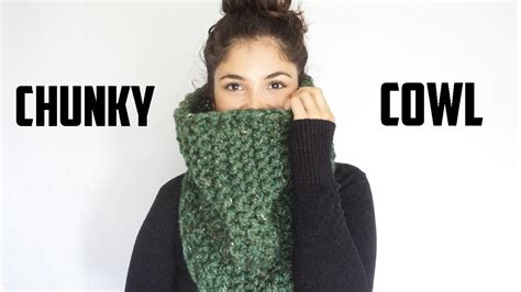 Super Easy Knitted Chunky Cowl Tutorial Cj Design Youtube