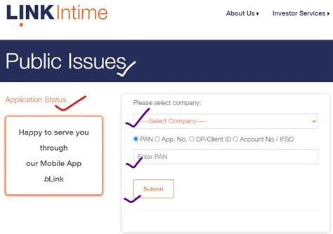 How To Check Link Intime IPO Allotment Status Online At Linkintime Co In