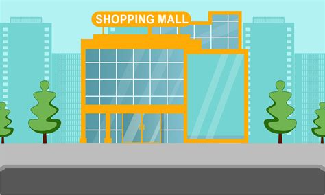 Shopping mall outside composition mall building illustration 36052224 Vector Art at Vecteezy