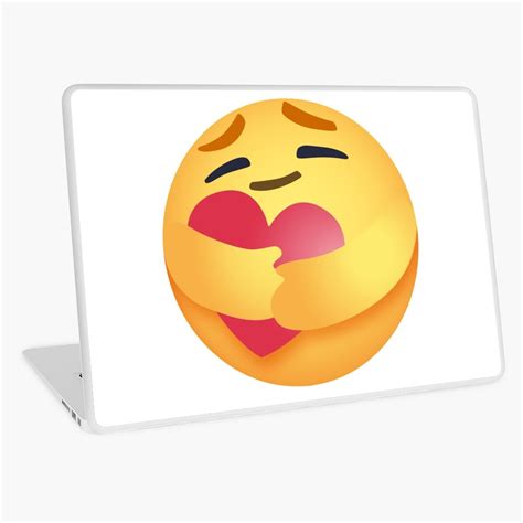 "New FB Care Emoji - Hug Heart Caring Emoji Classic , stay safe ." Laptop Skin for Sale by ...