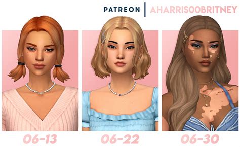 Aharris00britney Sims Hair The Sims 4 Skin Sims New