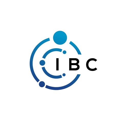 Dise O De Logotipo De Tecnolog A De Letras Ibc Sobre Fondo Blanco