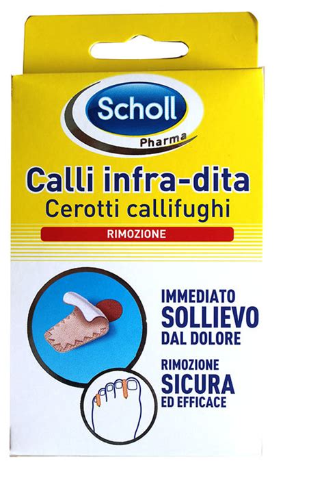 SCHOLL 4 CEROTTI 4 DISCHETTI Callifughi CALLI INFRA DITA Rimozione