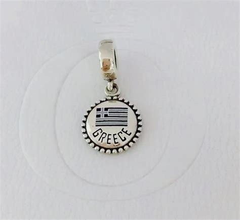 Pandora Greece Flag Dangle Charm Etsy