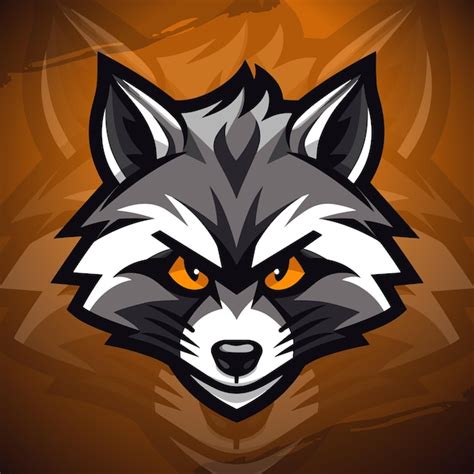 Premium Vector Wild Racoon Mascot Logo Channel Strength Agility