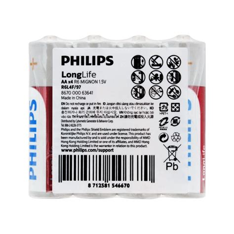 Purchase Philips Long Life Aa Batteries 4 Pack R6l4f 97 Online At Best Price In Pakistan