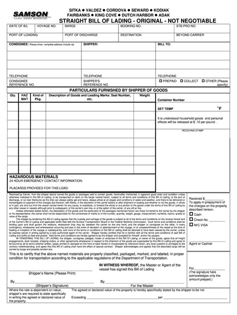 Bill Of Lading Form Pdf Fill Out And Sign Printable Pdf Template Porn