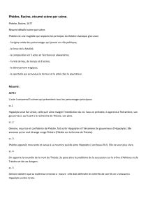 FICHE V Phèdre le résumé des actes