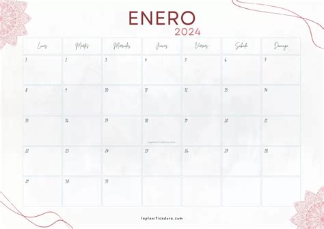 Calendarios Enero Para Imprimir