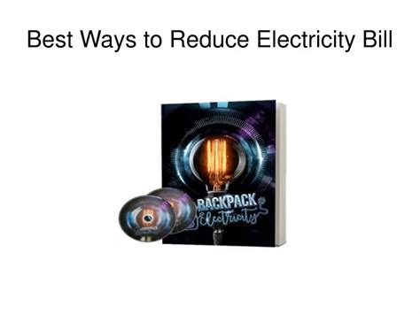 PPT Best Ways To Reduce Electricity Bill PowerPoint Presentation