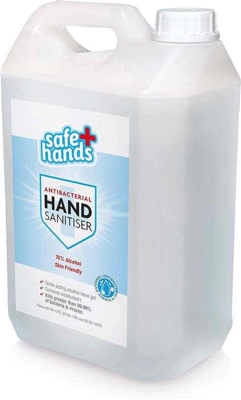 Safe Hands Hand Sanitiser Gel 70 Alcohol 5 Litre Antibacterial