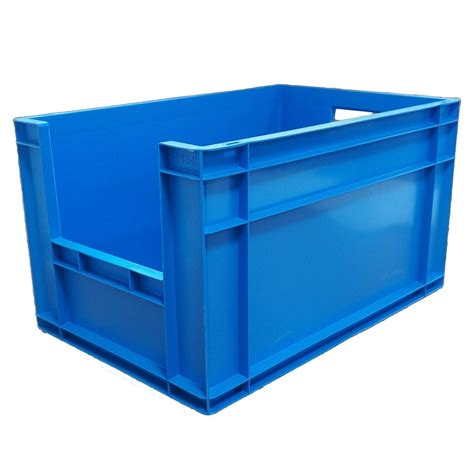 Industrial Plastic Storage Boxes Stackable Heavy Duty Crates For