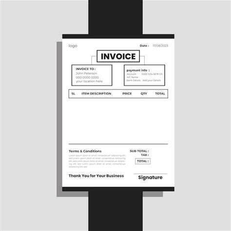 Premium Vector Modern Business Invoice Template Vector Design