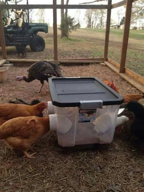 Plastic Tote Feeder Portable Chicken Coop Walk In Chicken Coop