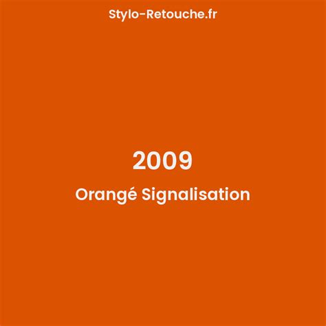 RAL 2009 Orangé Signalisation Opaque en Stylo Retouche Stylo Retouche fr