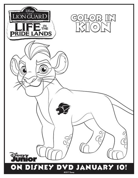 The Lion Guard Coloring Page Activity Sheets In The Pride Lands