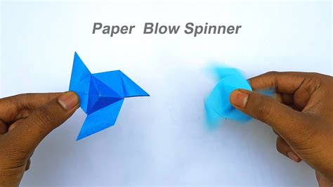 How To Fold Blow Spinning Top Diy Paper Toy Spinner Easy Making