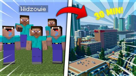 MIELI 30 MINUT na zbudowanie NAJWIĘKSZEGO miasta w MINECRAFT 10