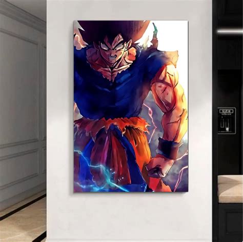 Cuadro en Canvas Lienzo Impresión Goku Transformacion Dragon Ball Z