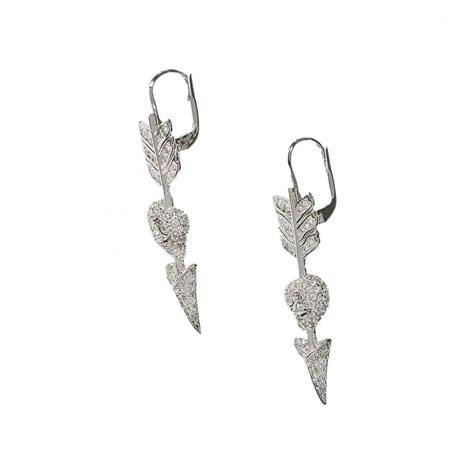 Vivienne Westwood Ladies Silver Plated Luminita Earrings 62020075 W106