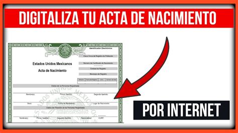 Como Realizar El Tramite De Digitalizaci N De Mi Acta De Nacimiento