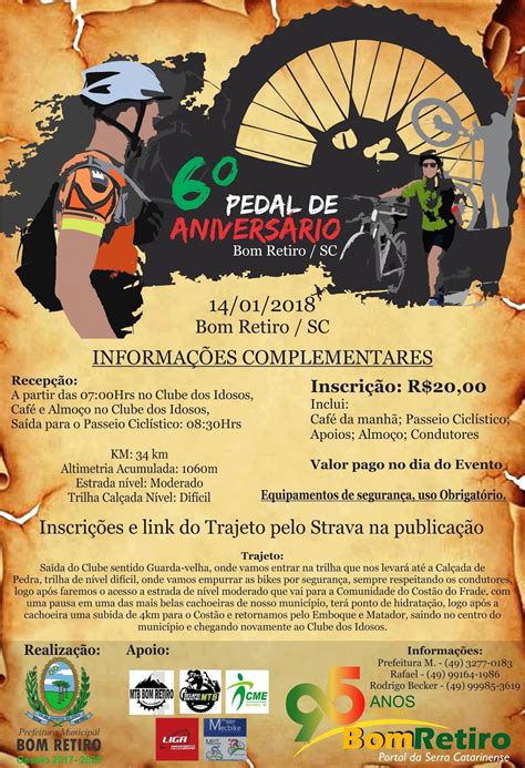 6º Pedal de Aniversário de Bom Retiro SC Testes Pedala Floripa