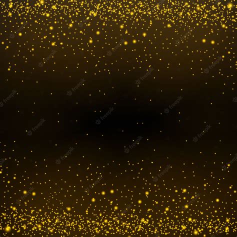 Premium Vector Golden Stars Shine On A Black Background