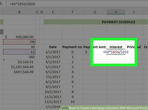 Ways To Create A Mortgage Calculator With Microsoft Excel