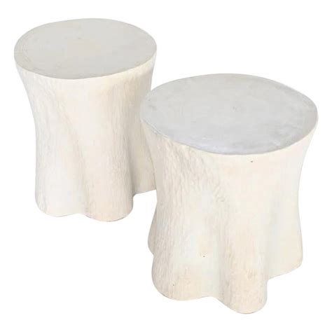 Pair Of Faux Bois Side Tables For Sale At Stdibs