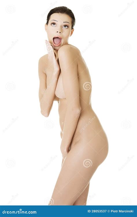 Scared Nude Woman Screaming Stock Image Image Of Person Adult 28053537