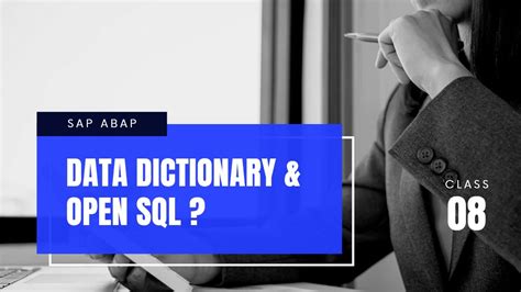 Sap Abap Data Dictionary Sap Abap Tutorial Class Youtube