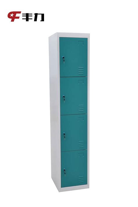 Different Color 4 Doors Steel Locker Cabinet Wardrobe Fl 004 Feng